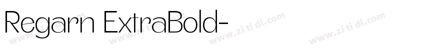 Regarn ExtraBold字体转换